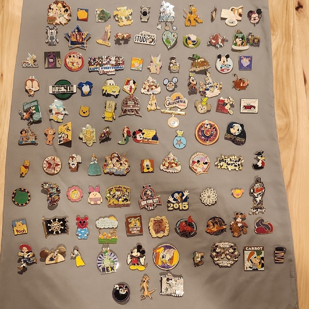 Colorful Disney Pin Collection